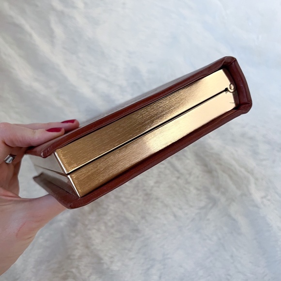 NWOT RARE Kate Spade Wordsmith Dictionary Clutch Toast Brown Camel Gold - Picture 11 of 15